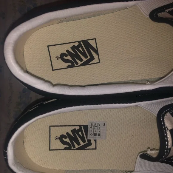 NIB Vans Men’s 9.5 Women’s 11 Black and White Checkerboard Slip-On Sneakers NEW - Picture 6 of 7